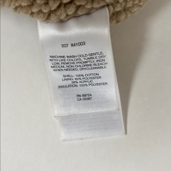 Sorel Duck Canvas Khaki Sherpa Fleece Lined Zip Vest Work Outdoors Mens Small - Picture 8 of 14